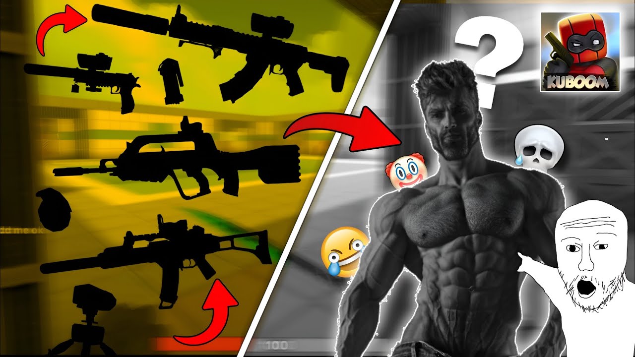 RANKING RANDOM WEAPONS WITH MEMES 💀🤡 | KUBOOM 3D FPS - #ky6ym #kuboom3dfpsshooter 