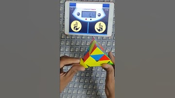 Solving a pyraminx      #cube #foryou #puzzle #rubikscube #puzzlecube #magic #rubik #shorts #cubing