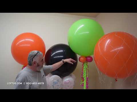 3 Foot Latex Balloon with Poly Ribbon Curls