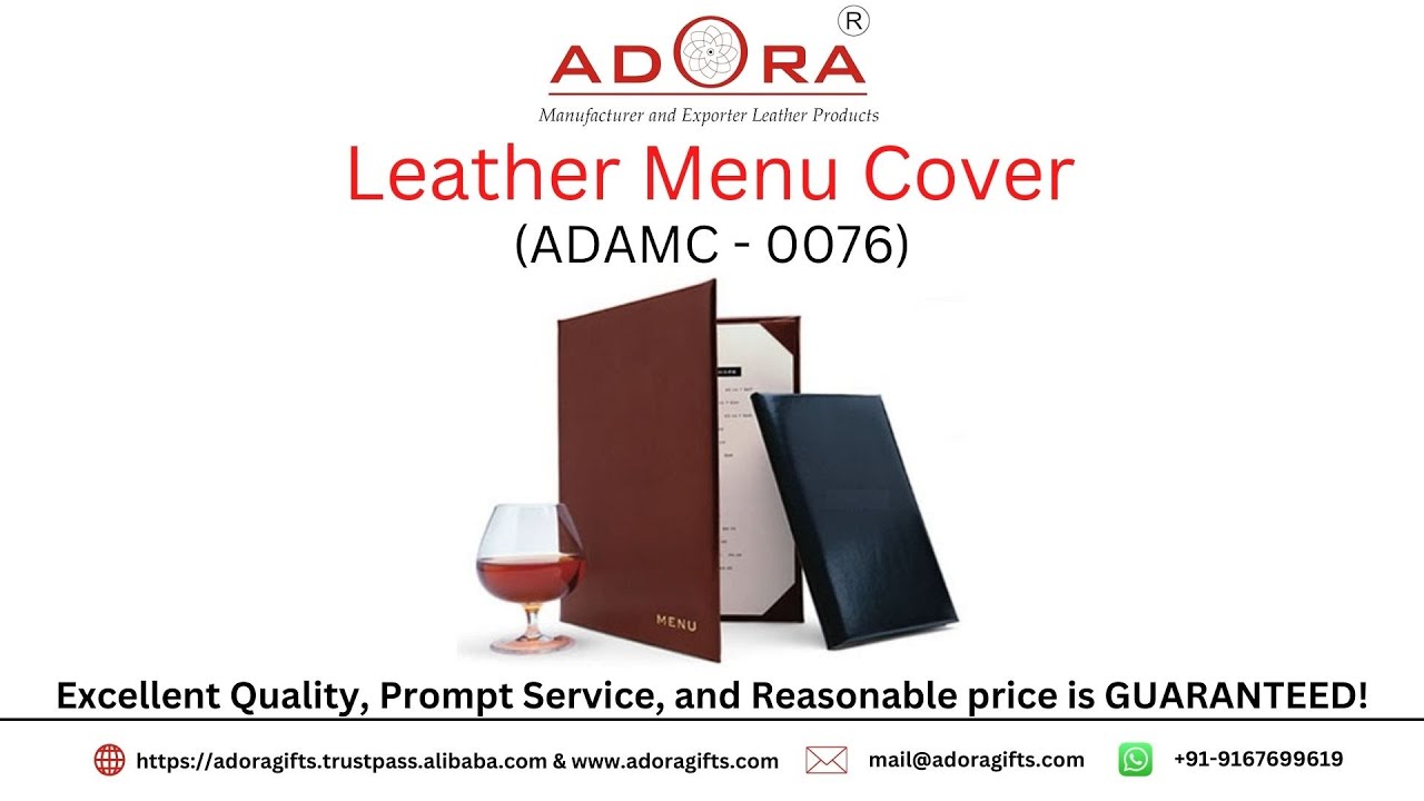 Genuine Leather Menu Cover 