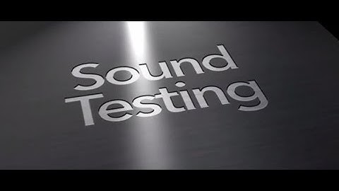 Sound Testing