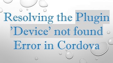 Resolving the Plugin 