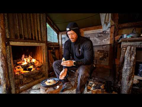 Overnight In 100 Year Old Rustic Shelter - Remote CAMPING In RAIN thumbnail