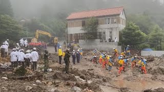 遺体は住人の32歳女性   長崎・雲仙の土砂崩れ