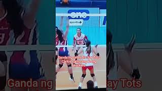 Jia de Guzman smart set to Tots Carlos..nalito ang ibang blockers #volleyball #creamline #sports