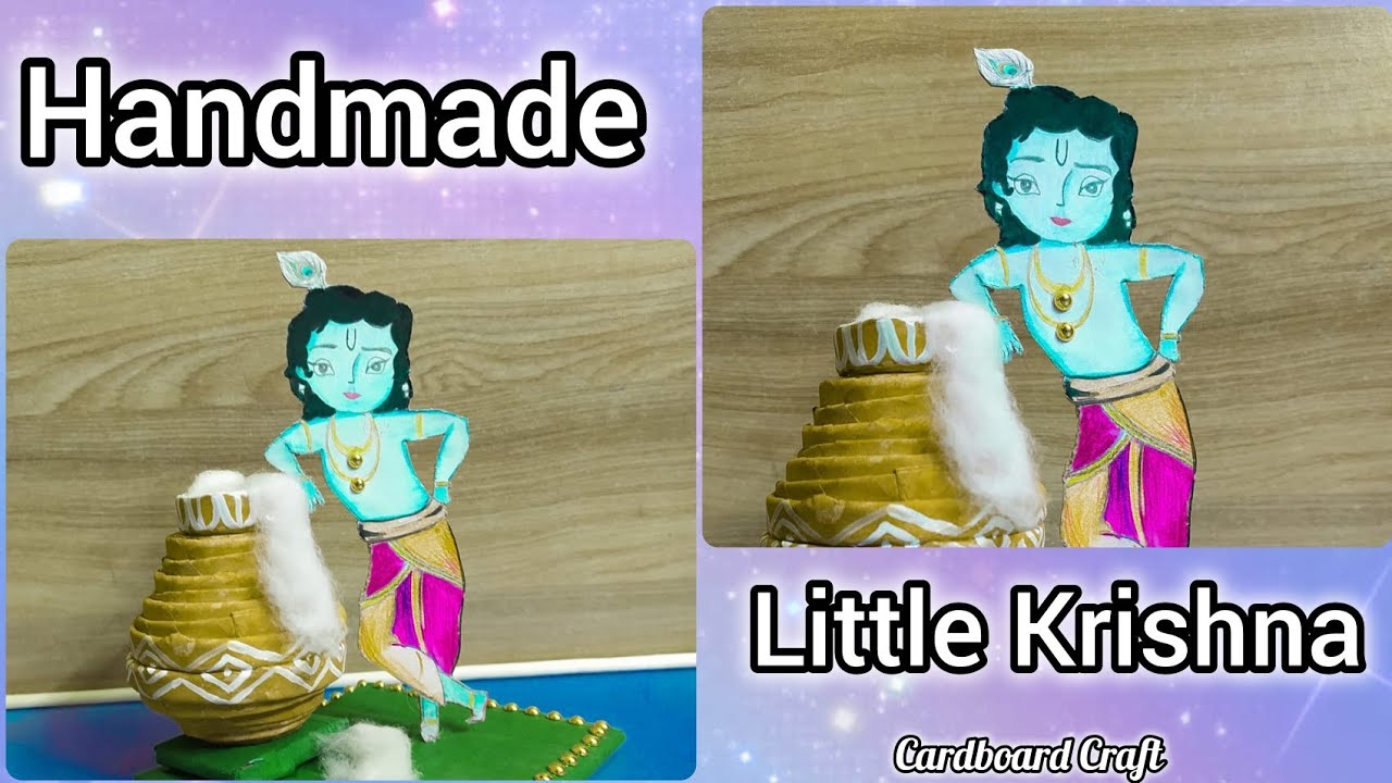 Handmade Little krishna with cardboard | Cardboard Crafts | DIY | Handcraft 