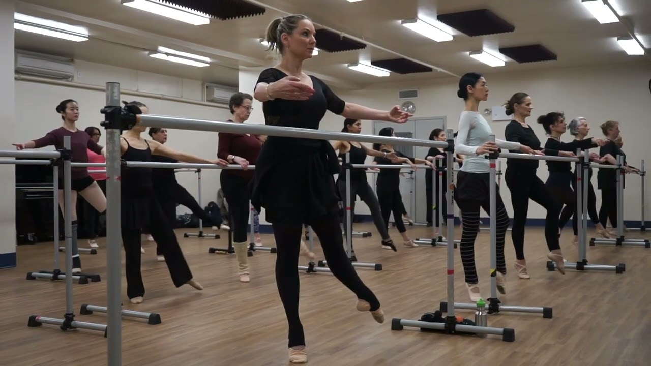 Adult Ballet Beginner Barre Pirouette: Push down & Flick to Get on Your Leg