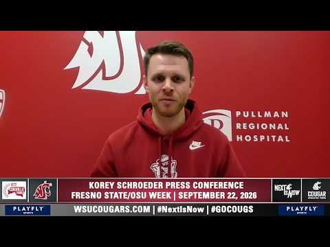 WSU Volleyball: Korey Schroeder | Fresno State/OSU Week Press Conference | 9/22/26