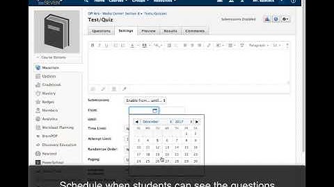 Schoology Test/Quiz  Enabling Submissions