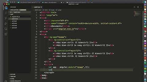 AngularJS cơ bản - Lab8.1 - Cách gọi biến trong controller AngularJS