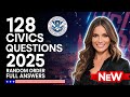 🛑 128 CIVICS QUESTIONS & ANSWERS 2025 - USCIS Citizenship Interview (Random Order + Full Answers!)