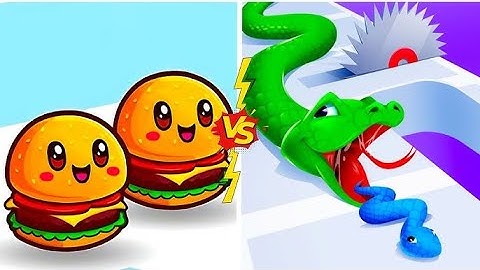 Food Run3d vs Snake Run Race 3d All🫐🍅🍅 Levels Game🍑🍑🍑 Mobile Walkthrough iOS, Android gaming 2025#