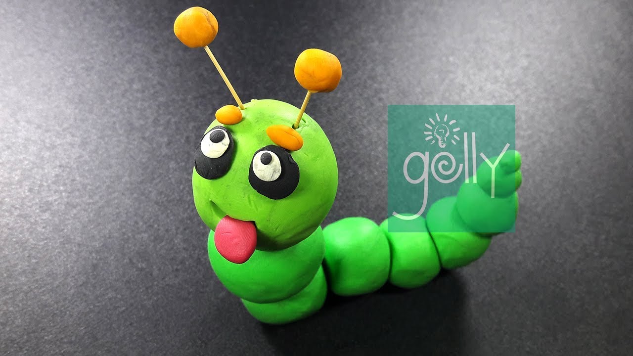 Making Cute Caterpillar with polymer clay clay competition
