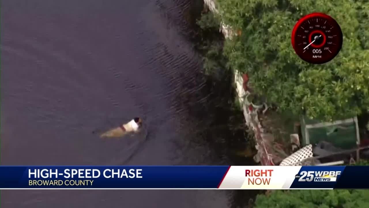 Suspect arrested after chase through Palm Beach County before jumping ...