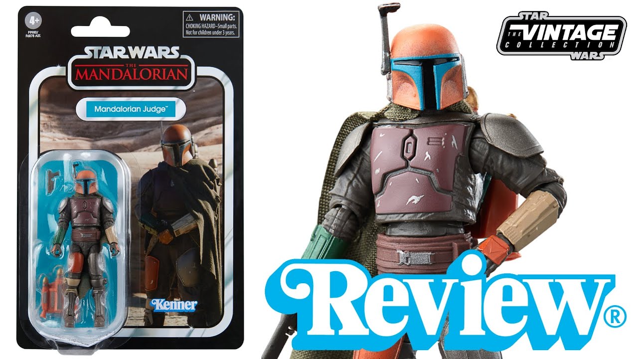 Figurine Star Wars The Vintage Collection - Mandalorian Judge 9,5 Cm - Avec 2 Accessoires - Emballage Vintage - Dès 4 Ans