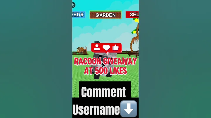 FREE RACCOON IN GROW A GARDEN! (GIVEAWAY) #shorts #viralshorts #growagarden #giveaway