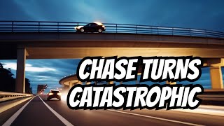 4 People In Car Sent Flying Off A Highway Overpass During Police Chase
