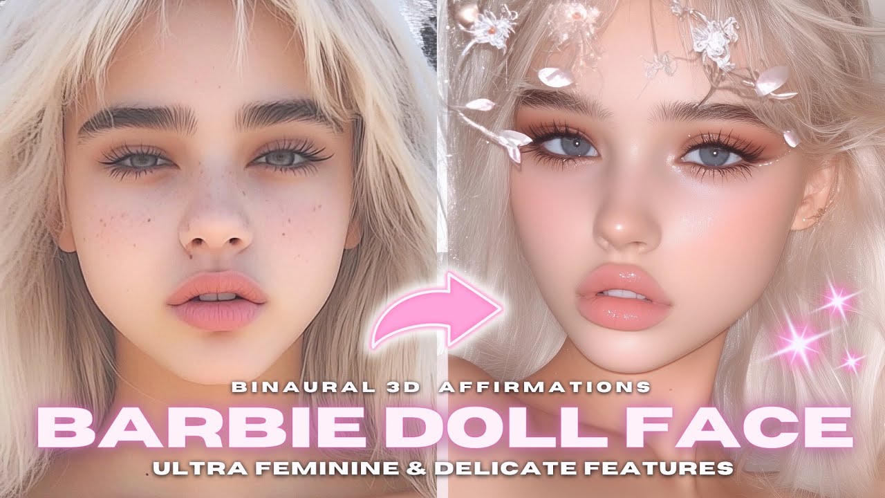 Barbie Doll Face 🎀 | Ultra Feminine, Delicate Features Subliminal with 3D Affirmations