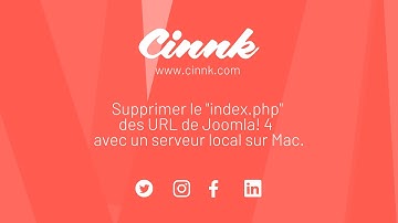 Joomla! 4 | Supprimer le "index php" des URL avec un serveur local sur Mac