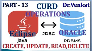 JDBC CONNECTION-ORACLE | CLASSPATH | Part-13 | Dr.Venkat | Telugu | CURD | #java