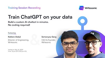 How to Train ChatGPT on your own Data: Botsonic Training Session