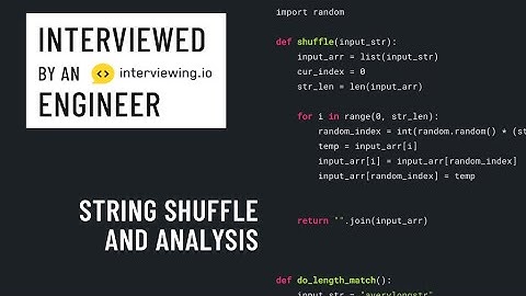 Shuffle String (Python Interview)