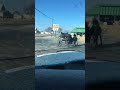 Drifting on ice with horse-drawn carriage