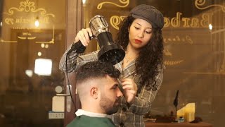 ASMR  WOMAN BARBER / SKIN FADE