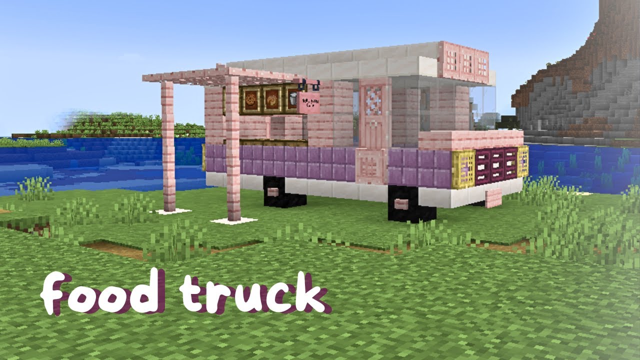 Minecraft: How to Build a Food Truck (Hello Kitty Cafe) - YouTube