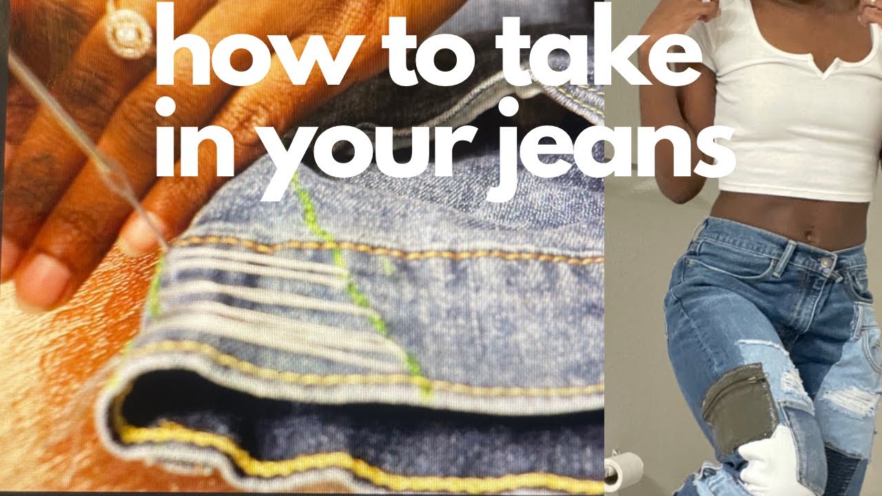 HOW TO TAKE IN THE WAIST OF YOUR JEANS, NO SEWING EASY + QUICK - Nourish  Your Glow