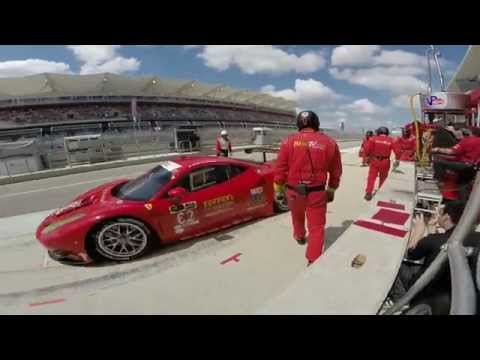 Risi Competizione crew drops their #62 Ferrari 458 Italia GT3 at CotA