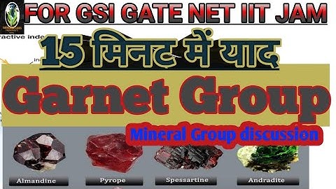Garnet  (Mineralogy Group) For IIT JAM GATE