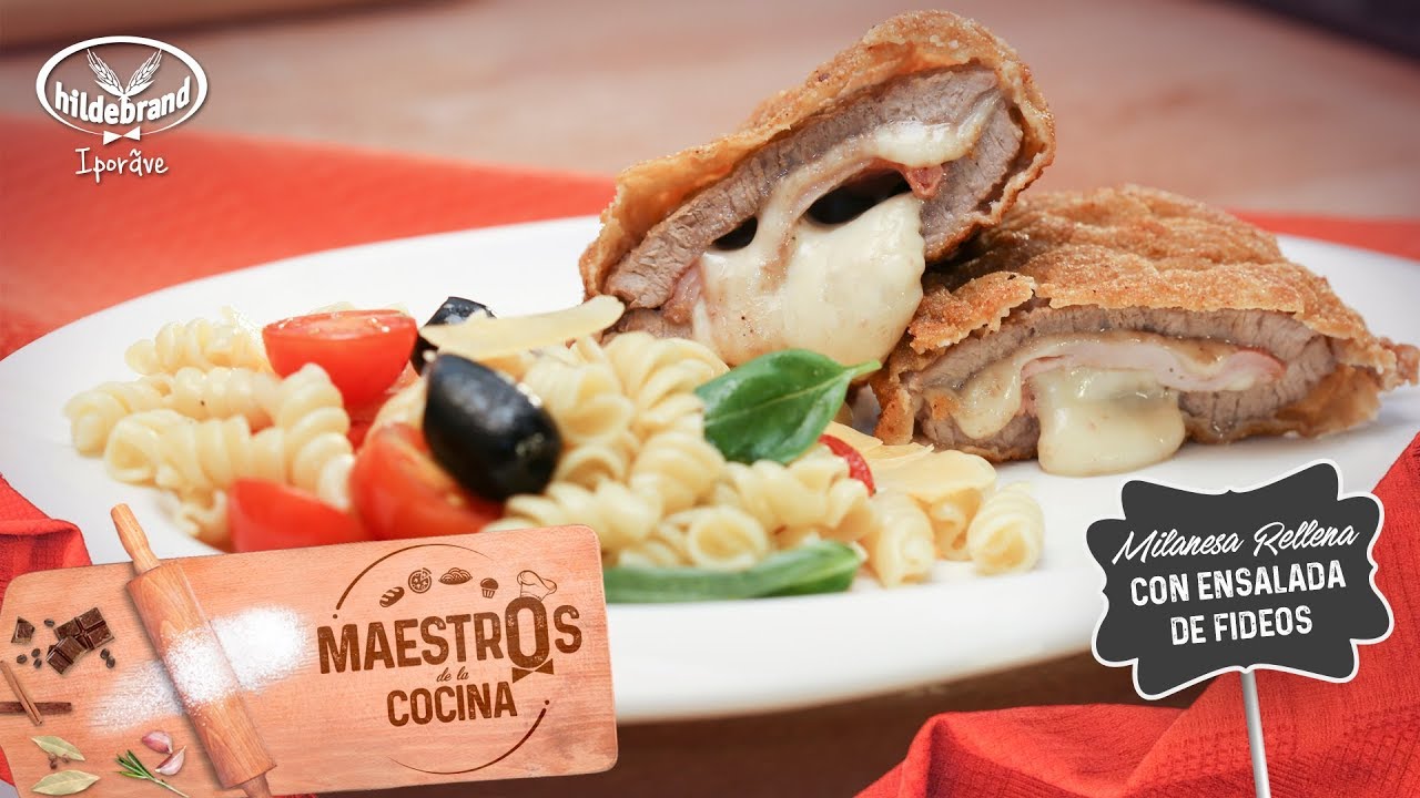 Maestros de la Cocina - Bruno Brusquetti - Milanesa Rellena con Ensalada de Fideos