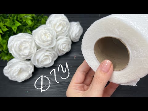 ♻️ EASY Recycling Craft Idea Toilet Paper ROSE Paper Decoration DIY