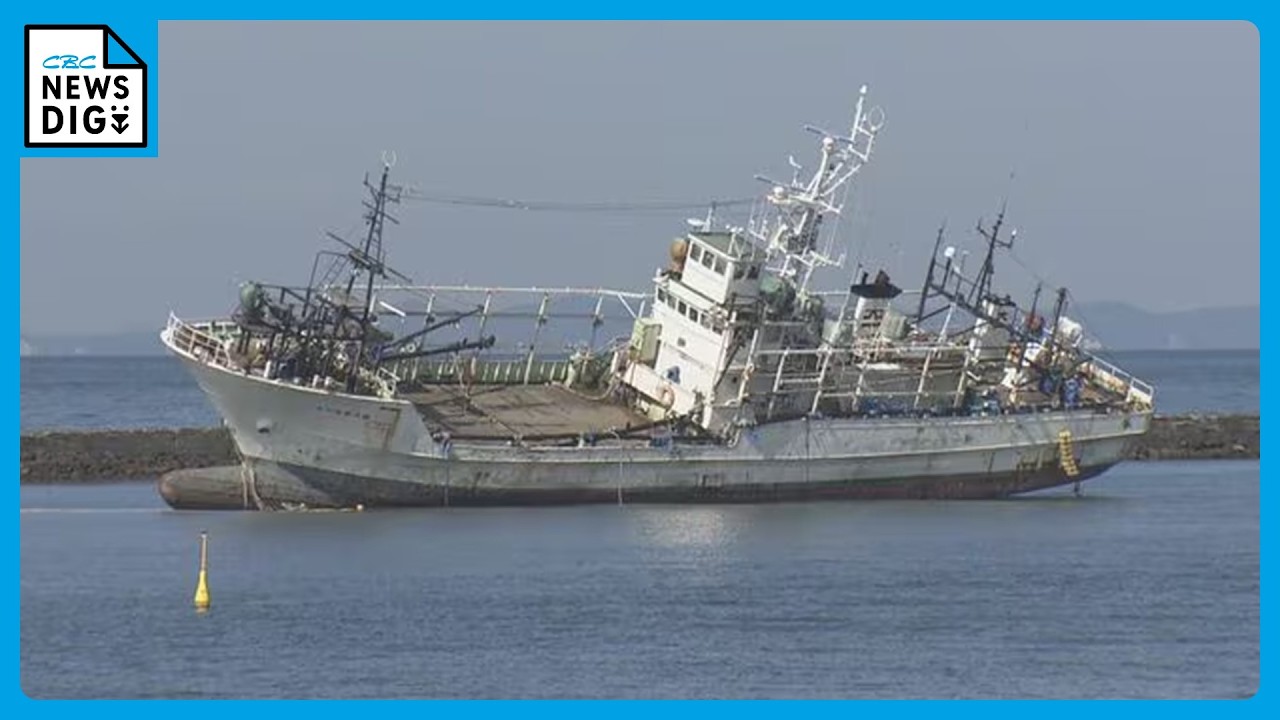A fishing boat has been stranded for about 20 days With the
