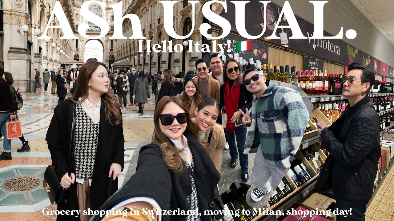 #AShUSUAL: GROCERY IN SWITZERLAND, TRAVEL TO ITALY, SHOPPING DAY! | ASHLEY SANDRINE