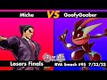 Rva smash 95 goofygoober greninja vs miche kazuya  losers semis  42 entrants  ssbu