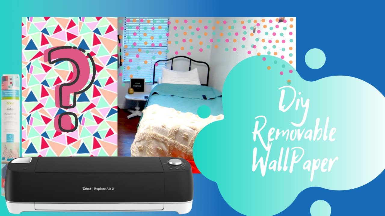 DIY Removable Vinyl Wallpaper made with the Cricut Joy