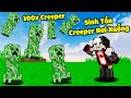 REDHOOD THỬ THÁCH 24 GIỜ SINH TỒN KHI MINECRAFT TOÀN CREEPER*1 NGÀY MỀU SỐNG CHUNG VỚI CREEPER MC