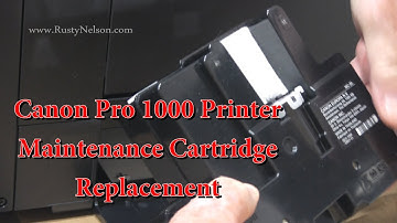 Canon Pro 1000 Printer maintenance cartridge replacement MC 20 and Firmware Update