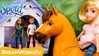 Spirit Turns Into a Giant?! - with The Happy Family Show | SPIRIT RIDING FREE