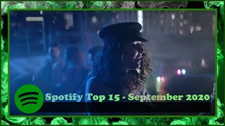 My Top 15 Most Listened Spotify Songs - September 2020