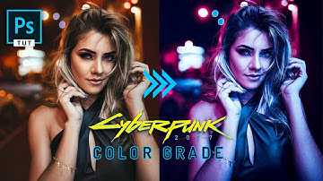 Cyberpunk Color Grading in 4 minutes - Photoshop Tutorial