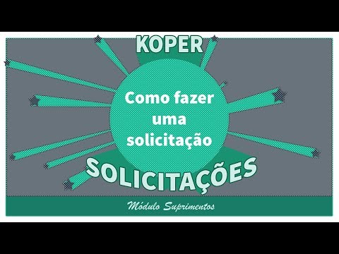 Suprimentos - Como fazer uma solicitação [Koper]