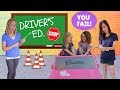 Addy and Maya Take Drivers Ed at Toy School !!!