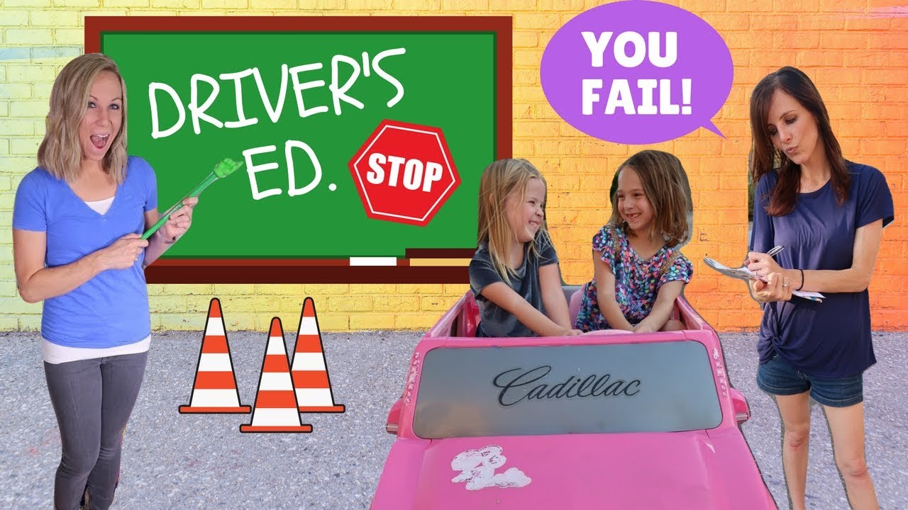 Addy and Maya Take Drivers Ed at Toy School !!! - YouTube