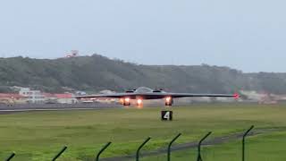 LPLA   B-2 Spirit Stealth Bomber   Take Off Runway 33 1 of 2