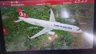 Turkish Airlines TK1970 Birmingham to Istanbul sunny take-off