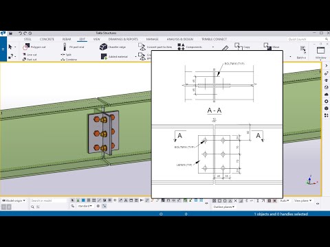 Tekla 2021 Tutorial 17 | Connection with Example