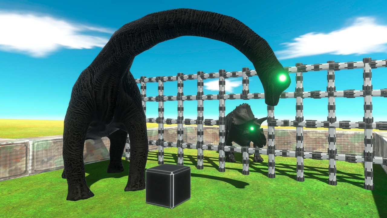 Shadow Brachiosaurus Rescues Shadow Herbivore from the Unit Maze - Animal Revolt Battle Simulator